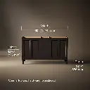 Kohler 99537-LG-1WB Poplin Vanity, 60 2 Door 3 Dwr Legs