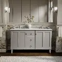 Kohler 99537-LG-1WT Poplin Vanity, 60 2 Door 3 Dwr Legs