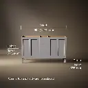 Kohler 99537-LG-1WT Poplin Vanity, 60 2 Door 3 Dwr Legs