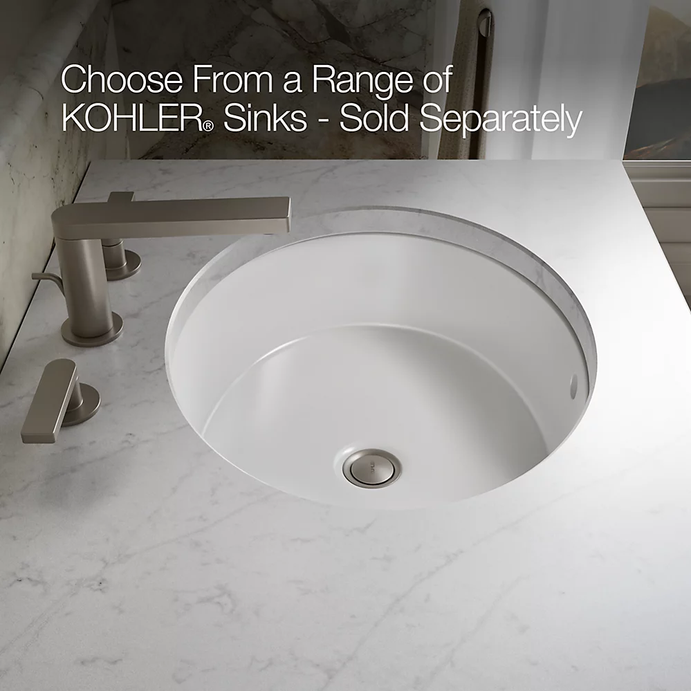 Kohler 99537-LG-1WT Poplin Vanity, 60 2 Door 3 Dwr Legs