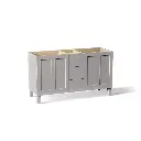 Kohler 99537-LG-1WT Poplin Vanity, 60 2 Door 3 Dwr Legs