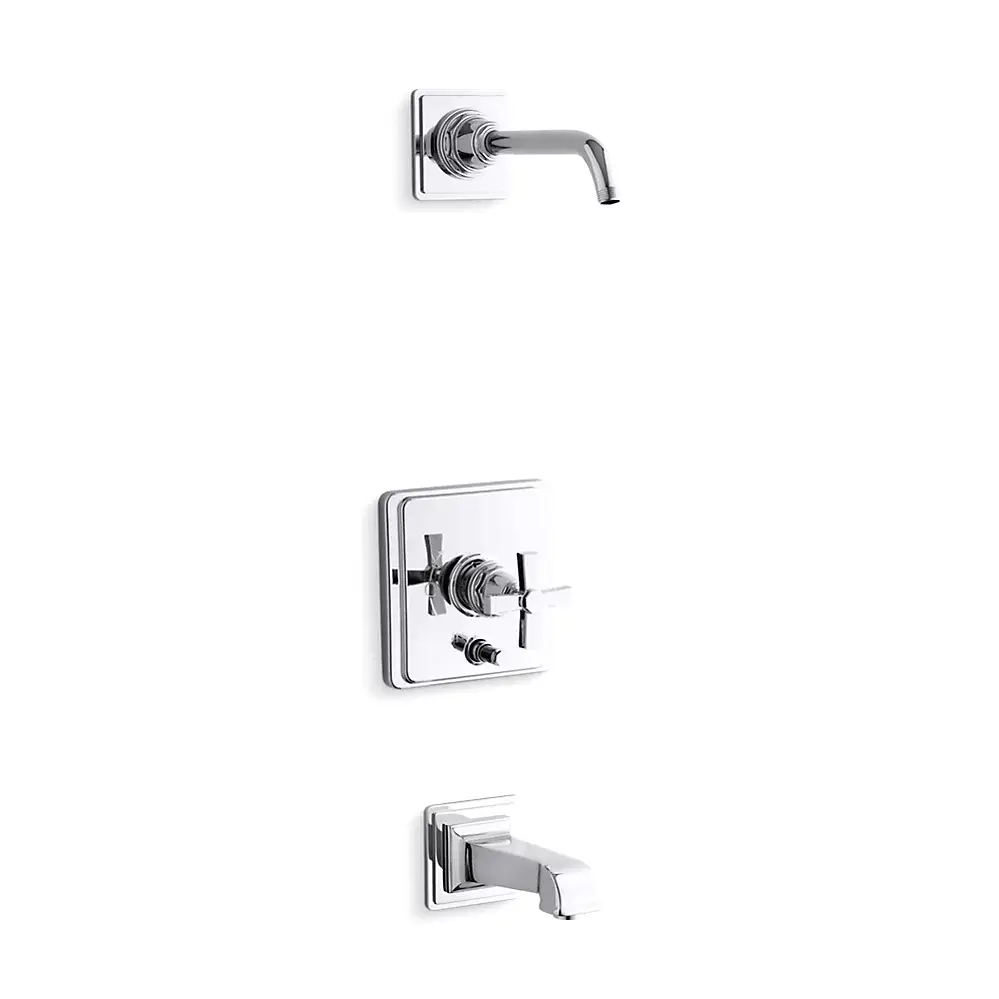 Kohler T13133-3AL-CP Pinstripe B/S Trim Pure W/Div, Ls Hd-Cr