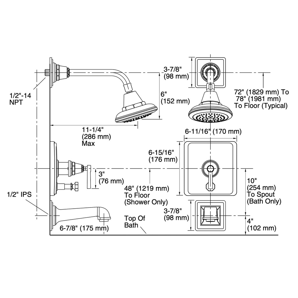 Kohler T13133-4A-SN Pinstripe Pure B&S Faucet Trim