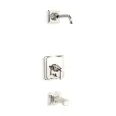 Kohler T13133-4AL-SN Pinstripe B/S Trm Pure W/Div, Ls Hd-Lvr