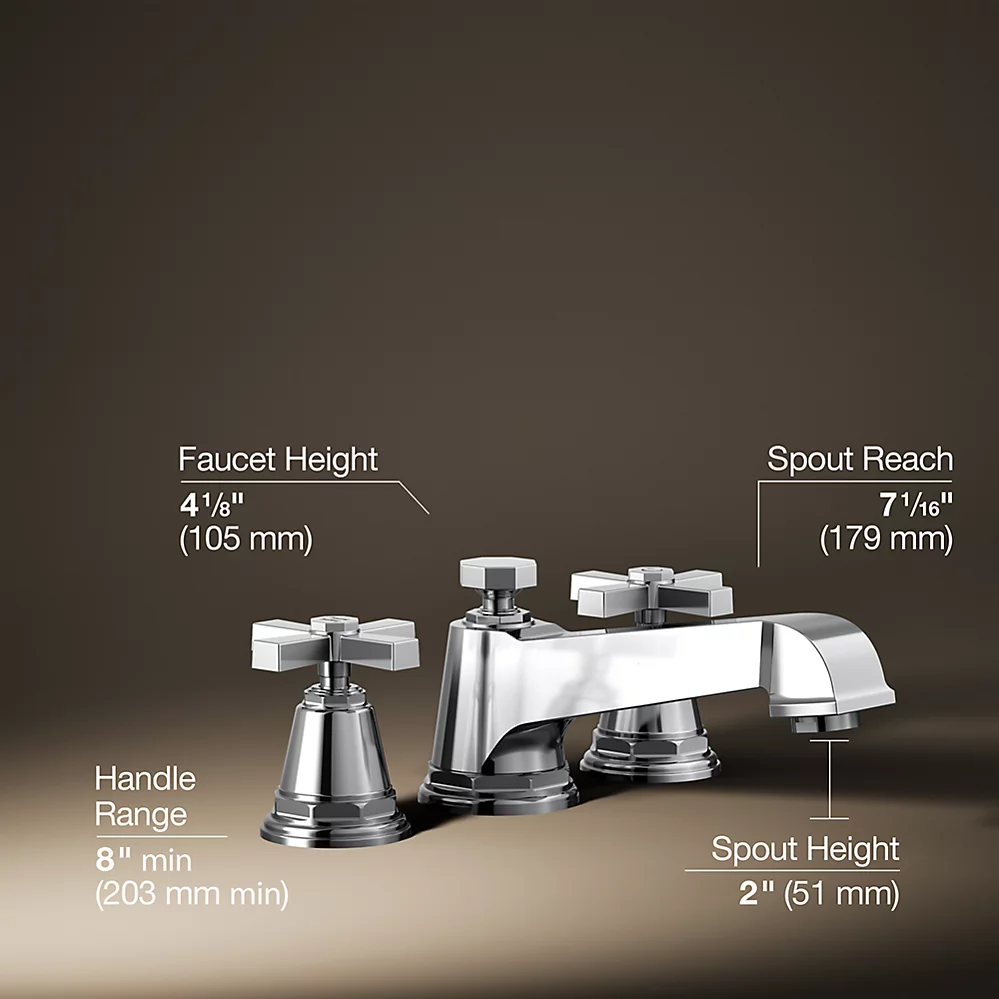 Kohler T13140-3A-CP Pinstripe Pure Dm Faucet Trim