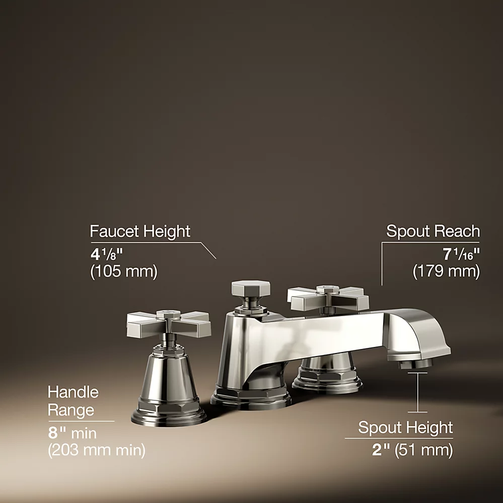 Kohler T13140-3A-SN Pinstripe Pure Dm Faucet Trim