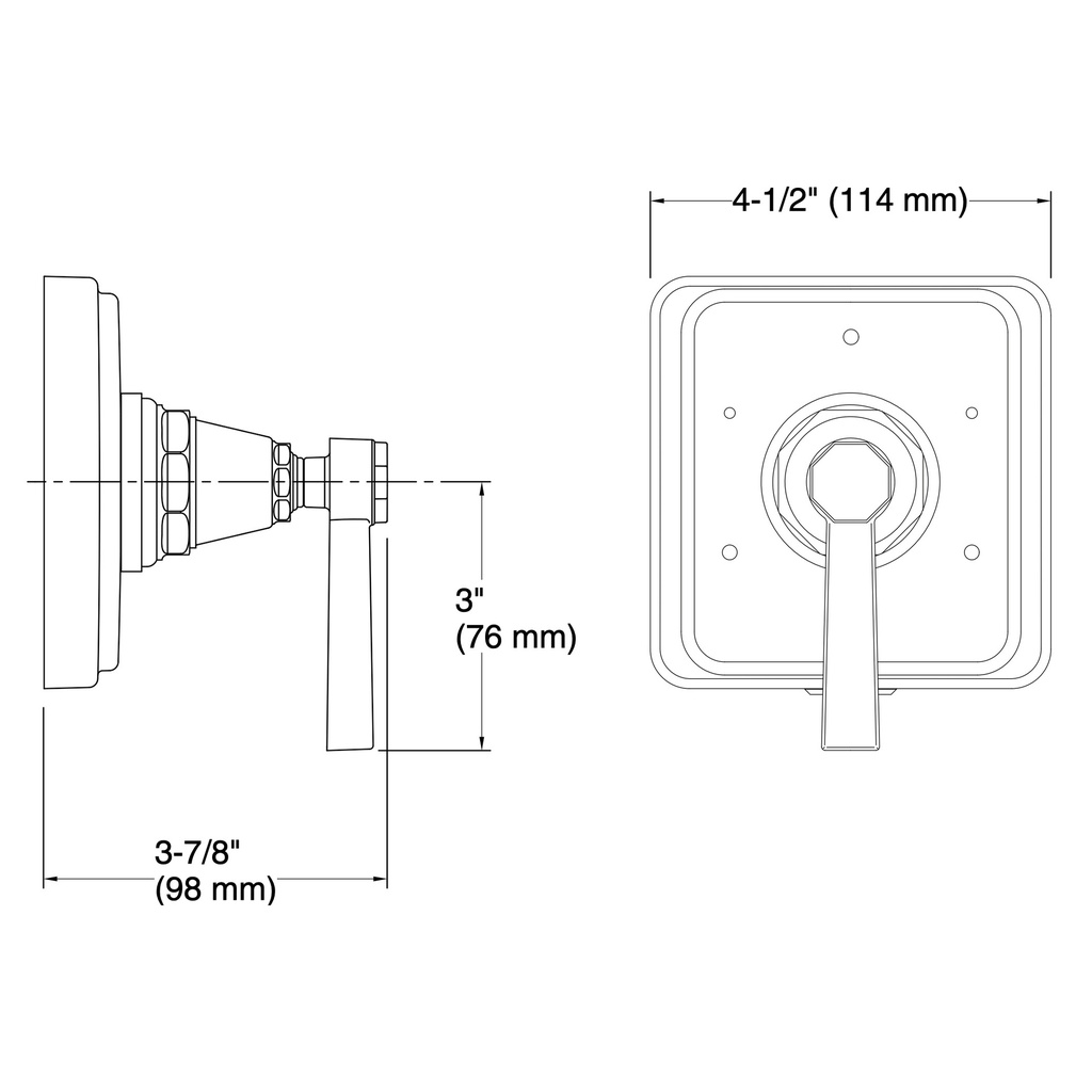 Kohler T13175-4A-BN Pinstripe Pure Transfer Valve Trim