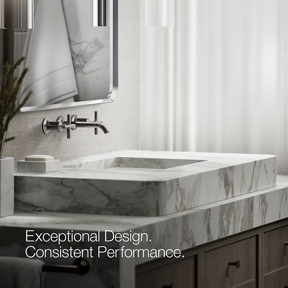 Kohler T14413-3-TT Purist Wall-Mount Lav Faucet Trim