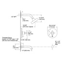 Kohler T14420-3-BN Purist R/T B&S Trm/Crs Hdls,35-Deg Spt