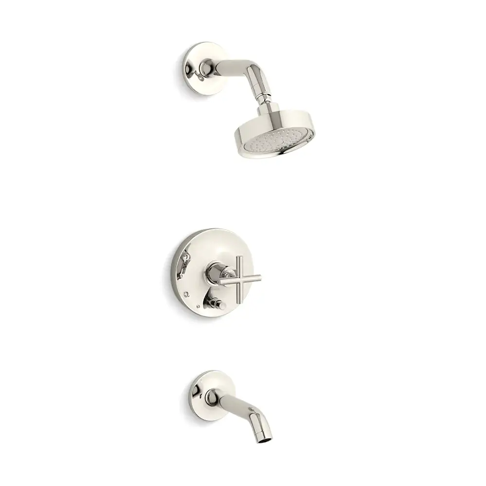 Kohler T14420-3-SN Purist R/T B&S Trm/Crs Hdls,35-Deg Spt