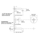 Kohler T14421-3L-BN Purist B/S Trm W/Div, 90 Spt, Ls Hd-Crs