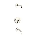 Kohler T14421-3L-SN Purist B/S Trm W/Div, 90 Spt, Ls Hd-Crs