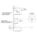 Kohler T14421-4L-BN Purist B/S Trm W/Div, 90 Spt, Ls Hd-Lvr