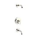 Kohler T14421-4L-SN Purist B/S Trm W/Div, 90 Spt, Ls Hd-Lvr