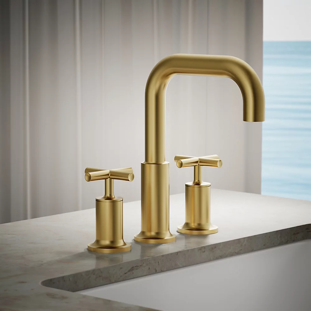 Kohler T14428-3-2MB Purist Deck-Mount Bath Faucet Trim