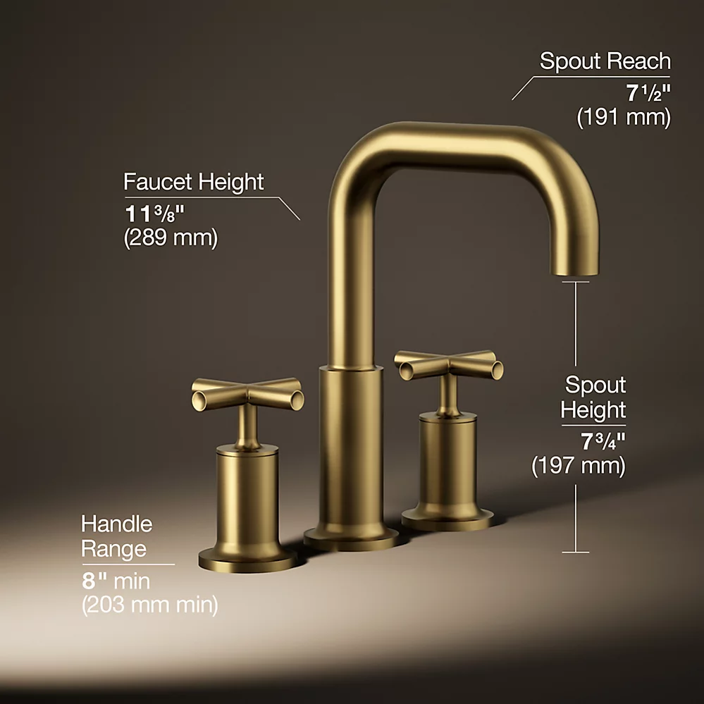 Kohler T14428-3-2MB Purist Deck-Mount Bath Faucet Trim