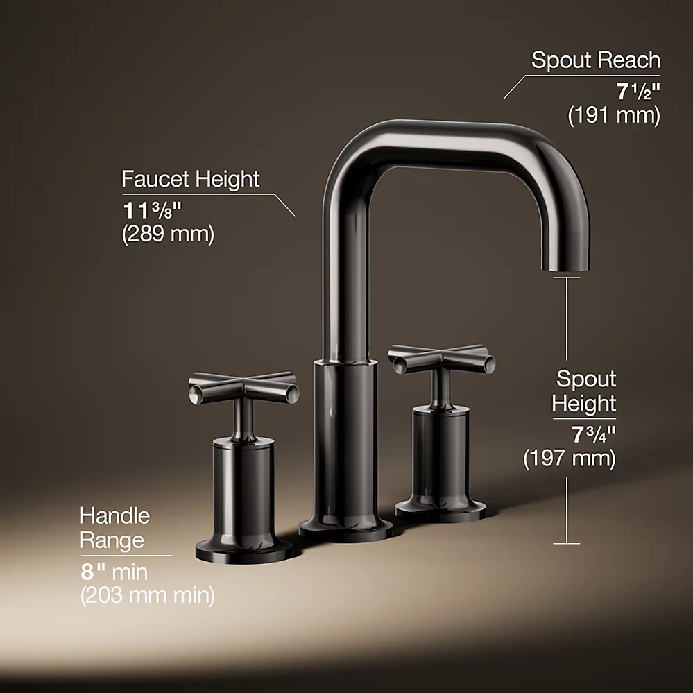 Kohler T14428-3-TT Purist Deck-Mount Bath Faucet Trim