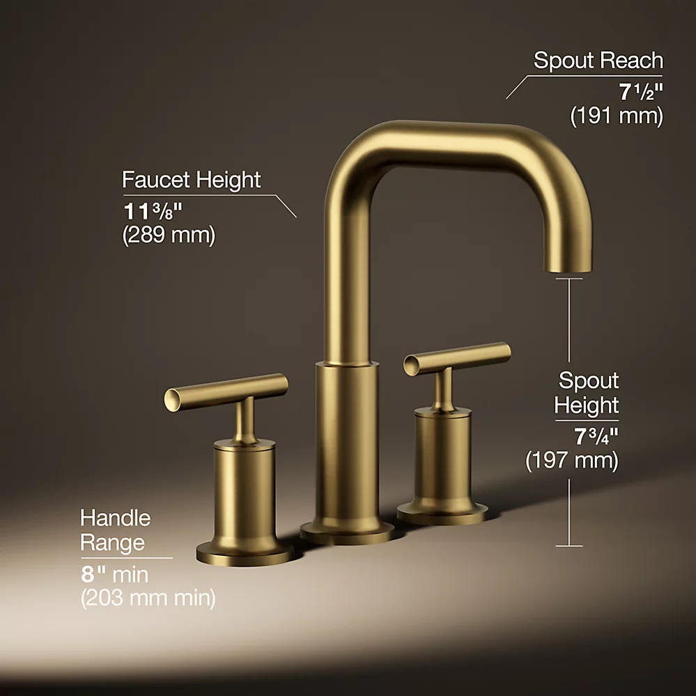 Kohler T14428-4-2MB Purist Deck-Mount Faucet Trim