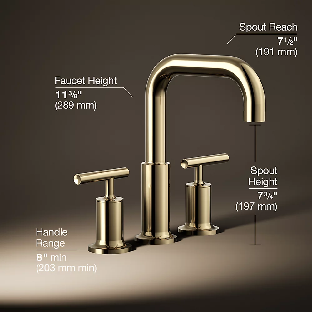 Kohler T14428-4-AF Purist Deck-Mount Faucet Trim