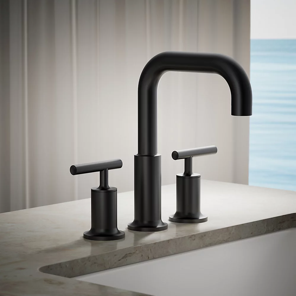 Kohler T14428-4-BL Purist Deck-Mount Faucet Trim