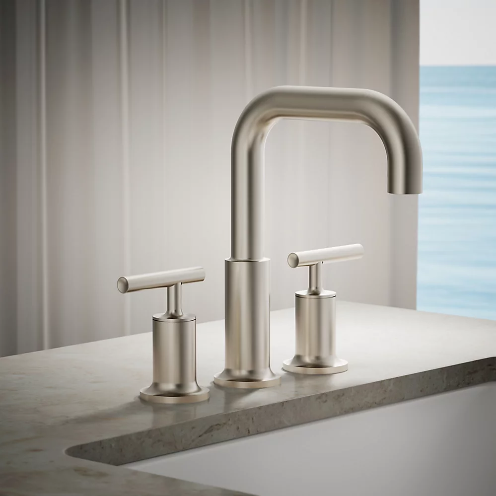Kohler T14428-4-BN Purist Deck-Mount Faucet Trim