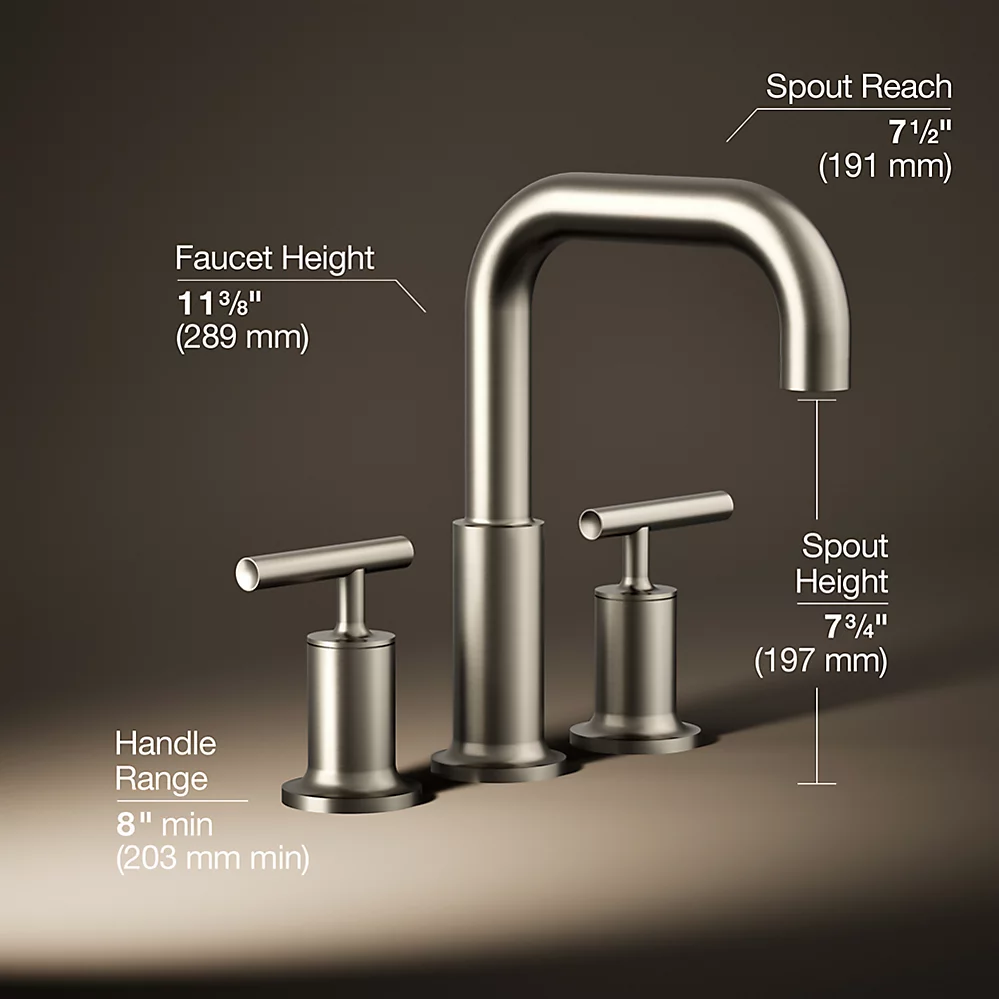 Kohler T14428-4-BN Purist Deck-Mount Faucet Trim