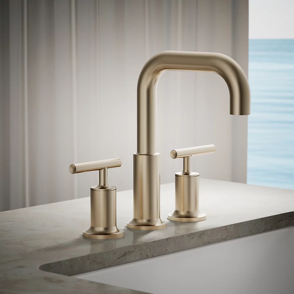 Kohler T14428-4-BV Purist Deck-Mount Faucet Trim
