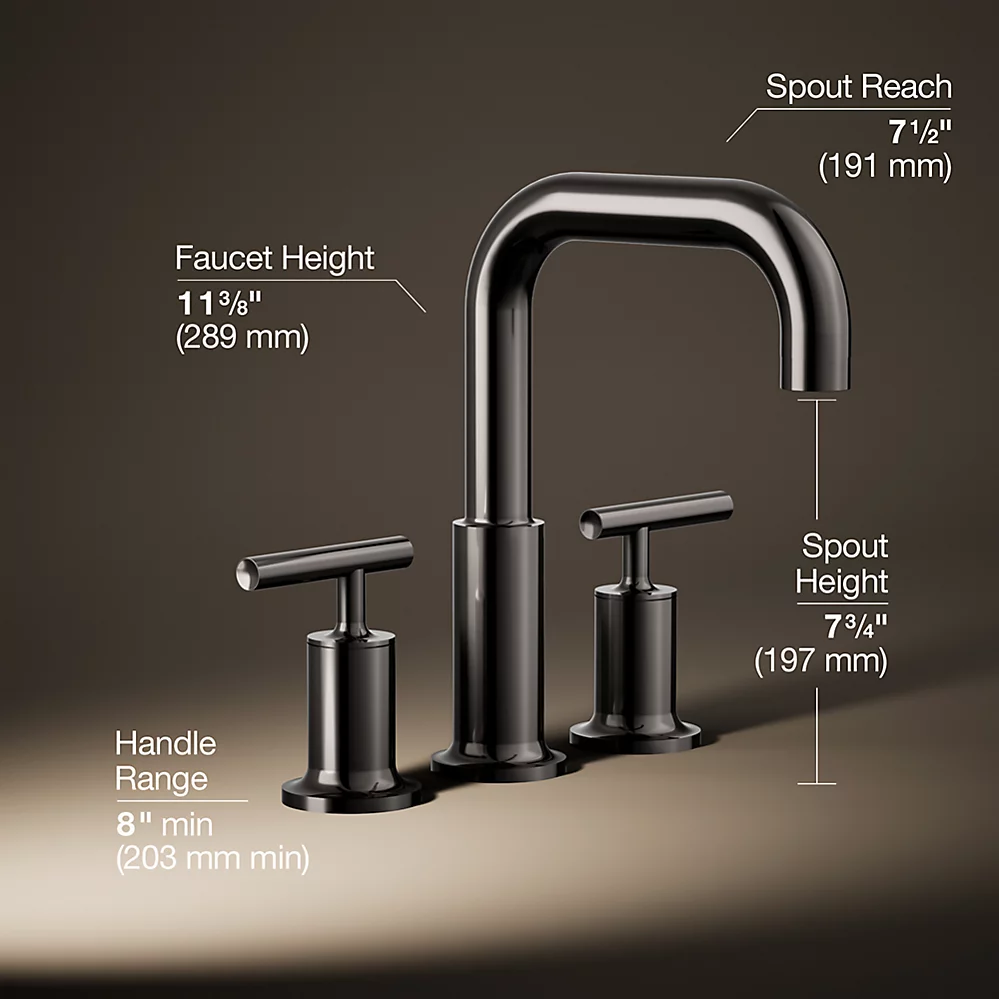 Kohler T14428-4-TT Purist Deck-Mount Faucet Trim