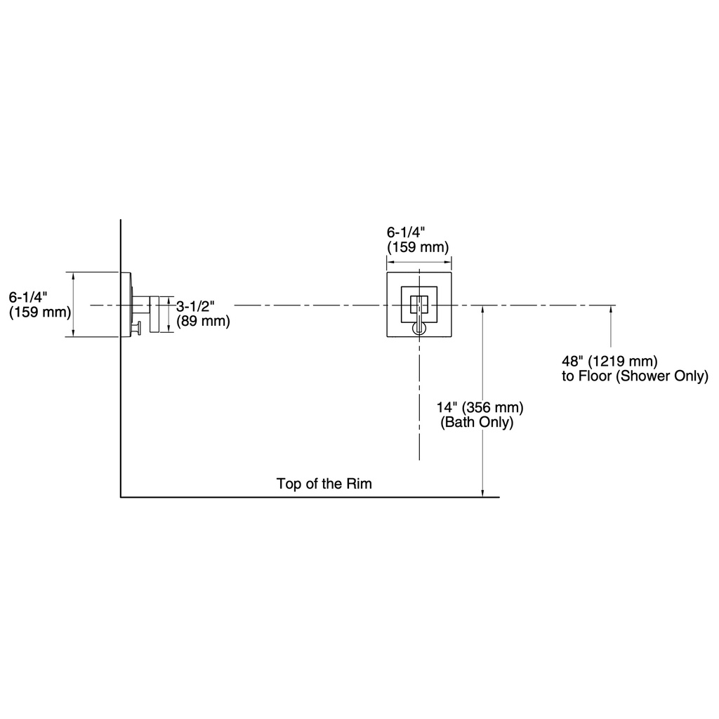 Kohler T14668-4-BN Loure Rite-Temp Valve Trim W/Diverter