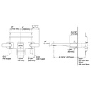 Kohler T23491-4-AF Parallel 2H Wm Bath Faucet Trm Lever