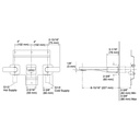 Kohler T23491-4-TT Parallel 2H Wm Bath Faucet Trm Lever
