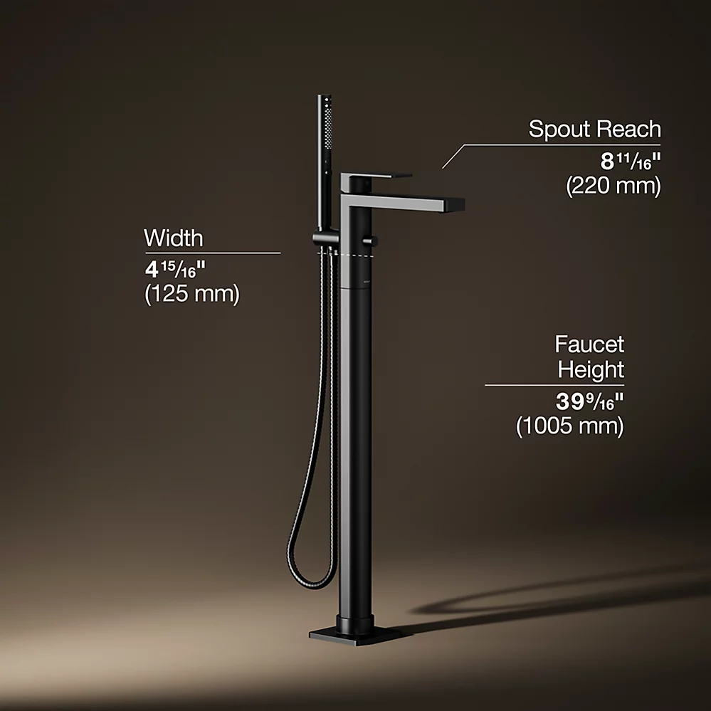 Kohler T23492-4-BL Parallel Freestanding Bath Faucet Trim