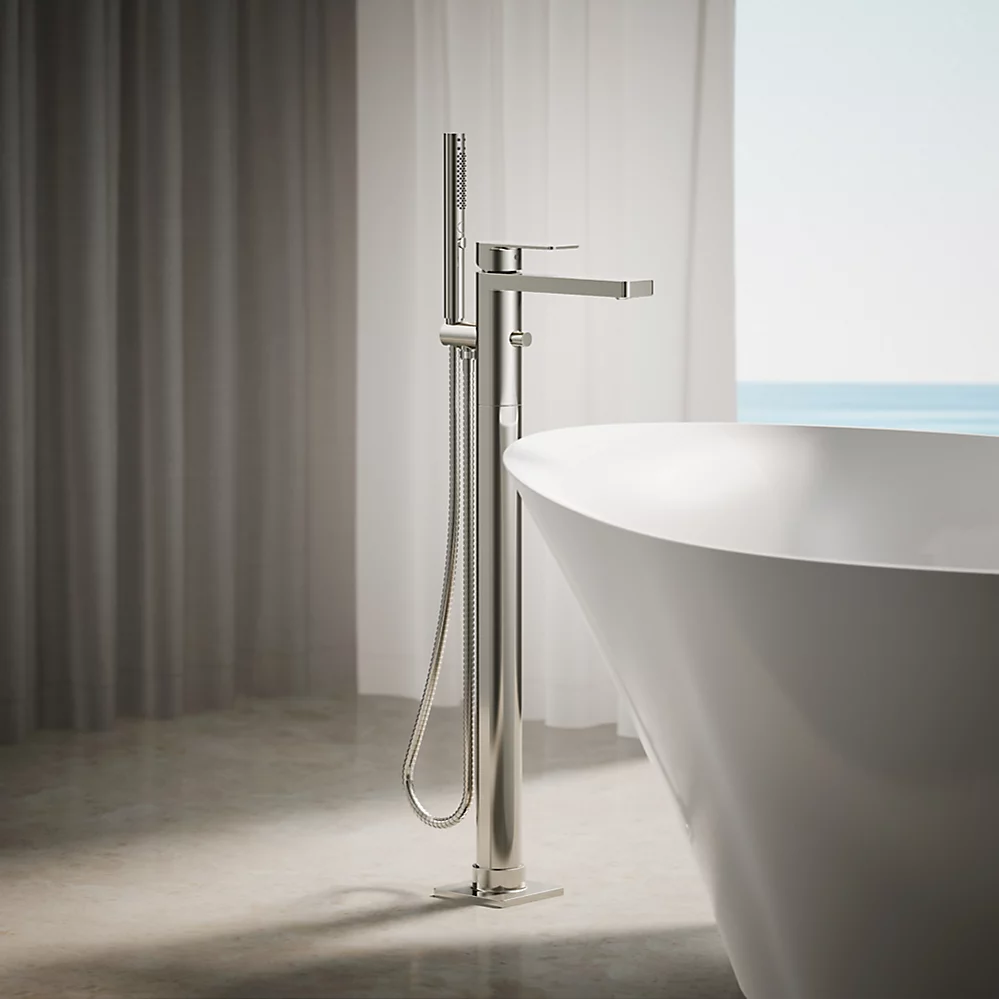 Kohler T23492-4-SN Parallel Freestanding Bath Faucet Trim