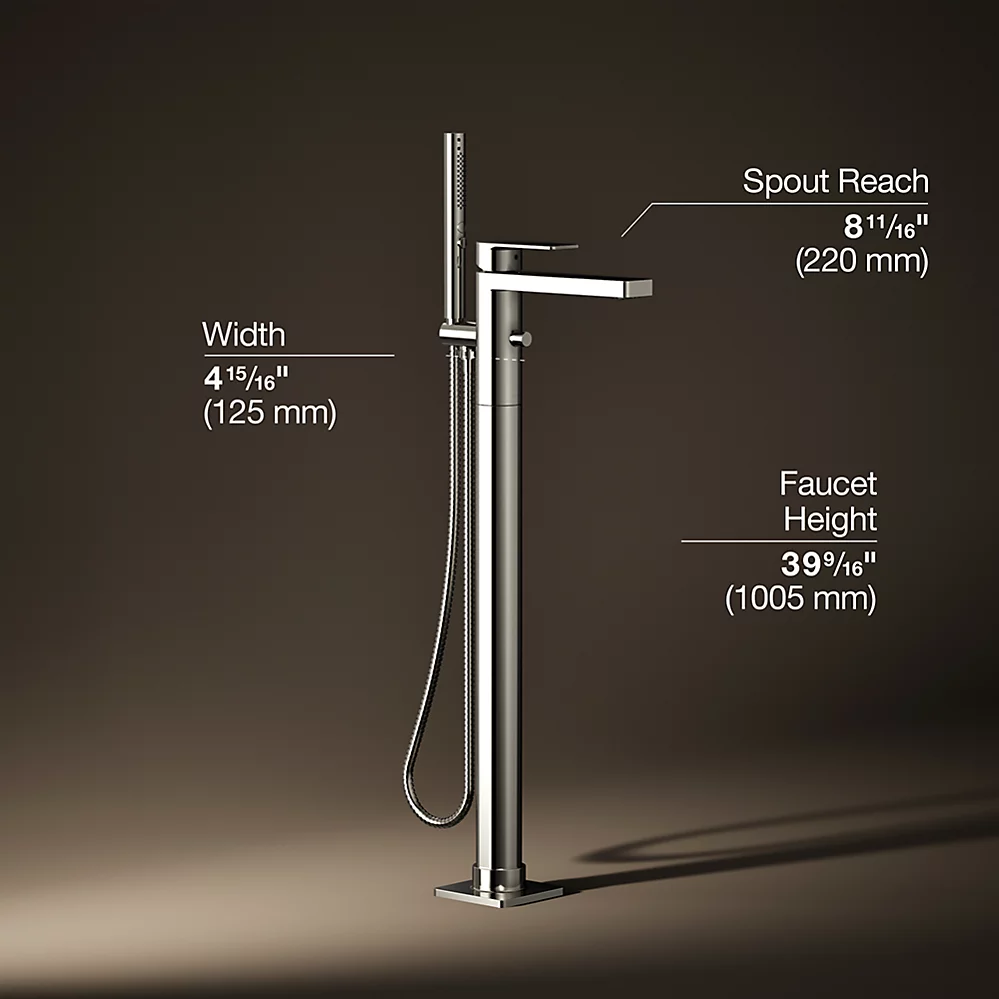 Kohler T23492-4-SN Parallel Freestanding Bath Faucet Trim