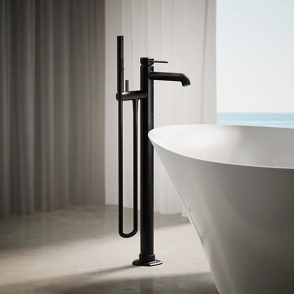 Kohler T27025-4-BL Occasion Freestanding Bath Filler