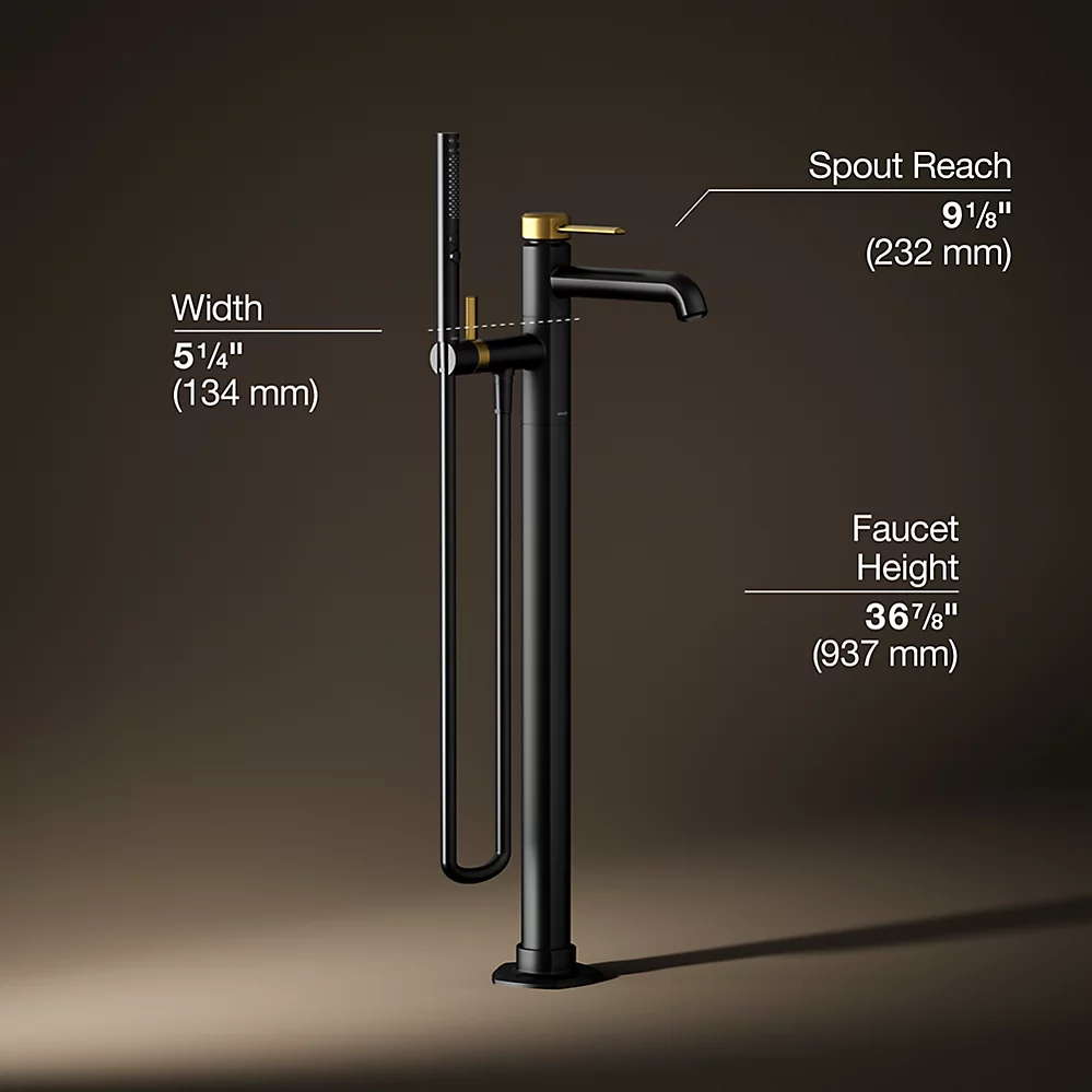 Kohler T27025-4-BMB Occasion Freestanding Bath Filler