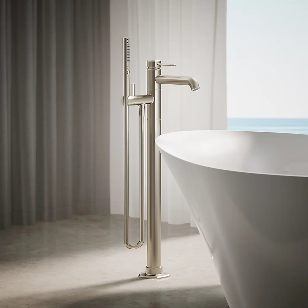 Kohler T27025-4-BN Occasion Freestanding Bath Filler