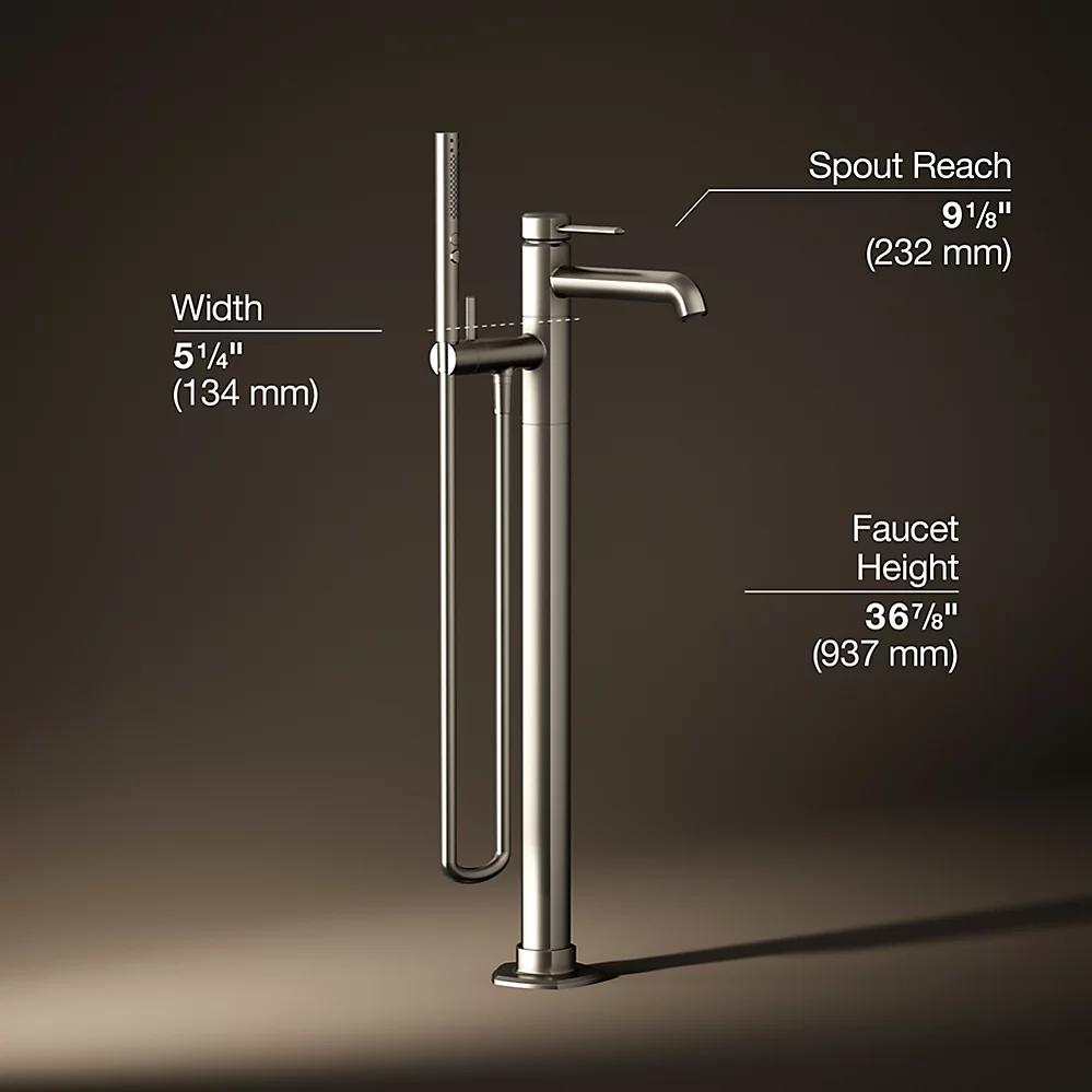 Kohler T27025-4-BN Occasion Freestanding Bath Filler