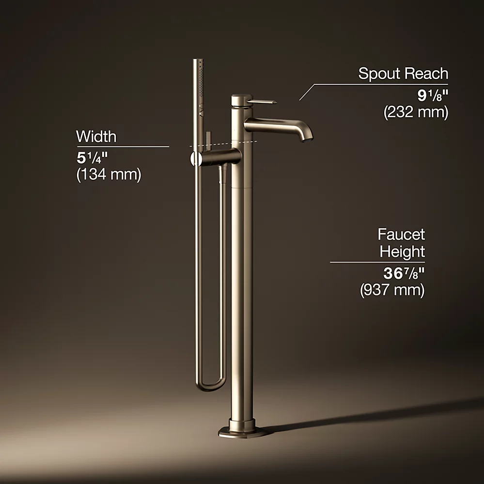 Kohler T27025-4-BV Occasion Freestanding Bath Filler