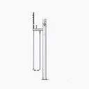 Kohler T27025-4-CP Occasion Freestanding Bath Filler