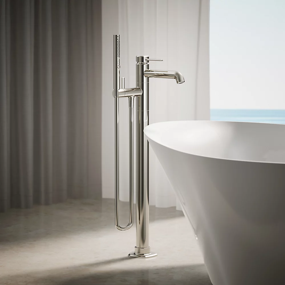 Kohler T27025-4-SN Occasion Freestanding Bath Filler