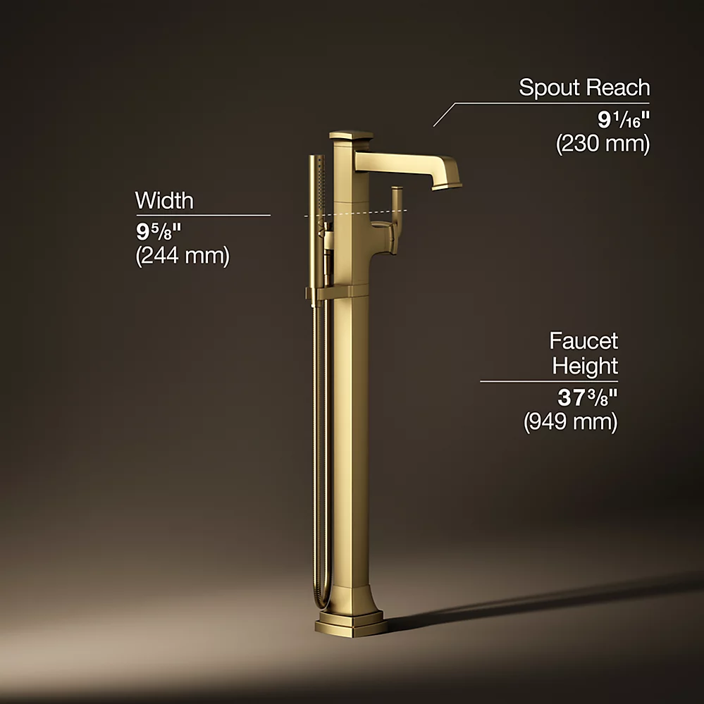 Kohler T27408-4-2MB Riff Freestanding Bath Faucet Trim