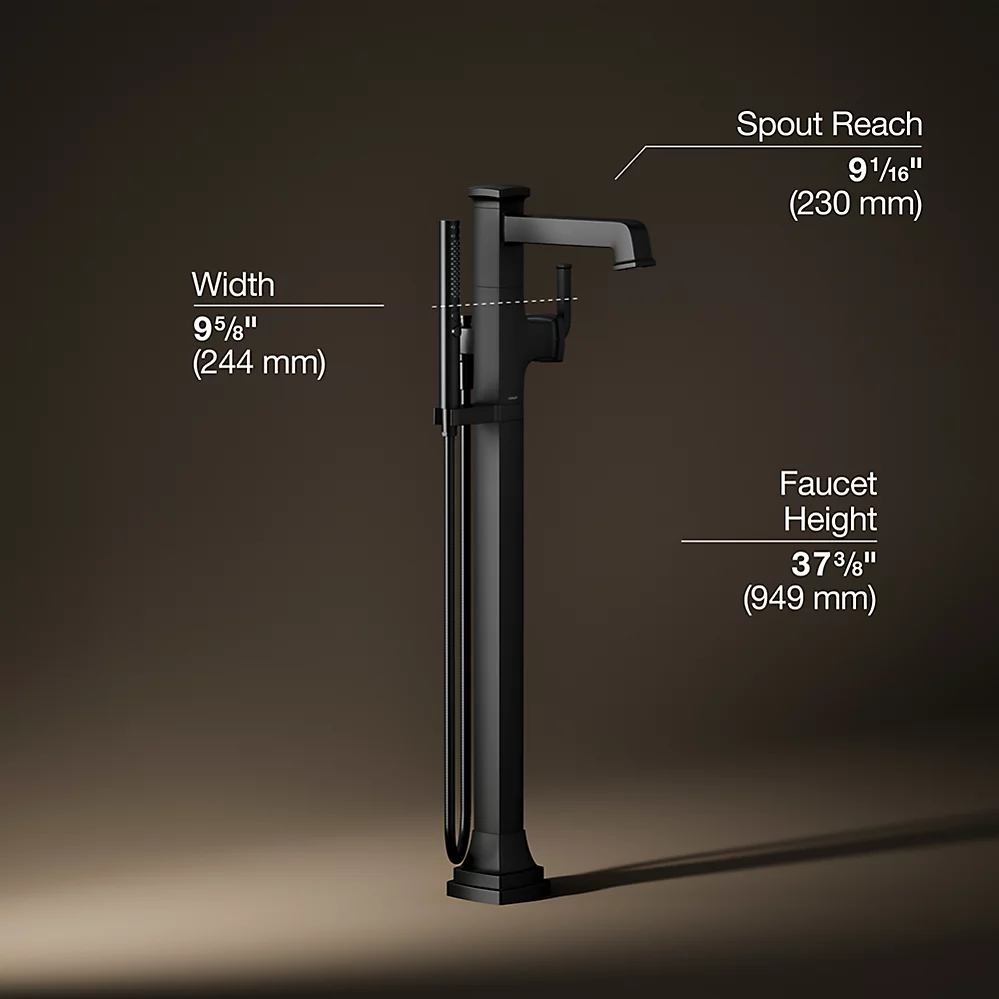 Kohler T27408-4-BL Riff Freestanding Bath Faucet Trim