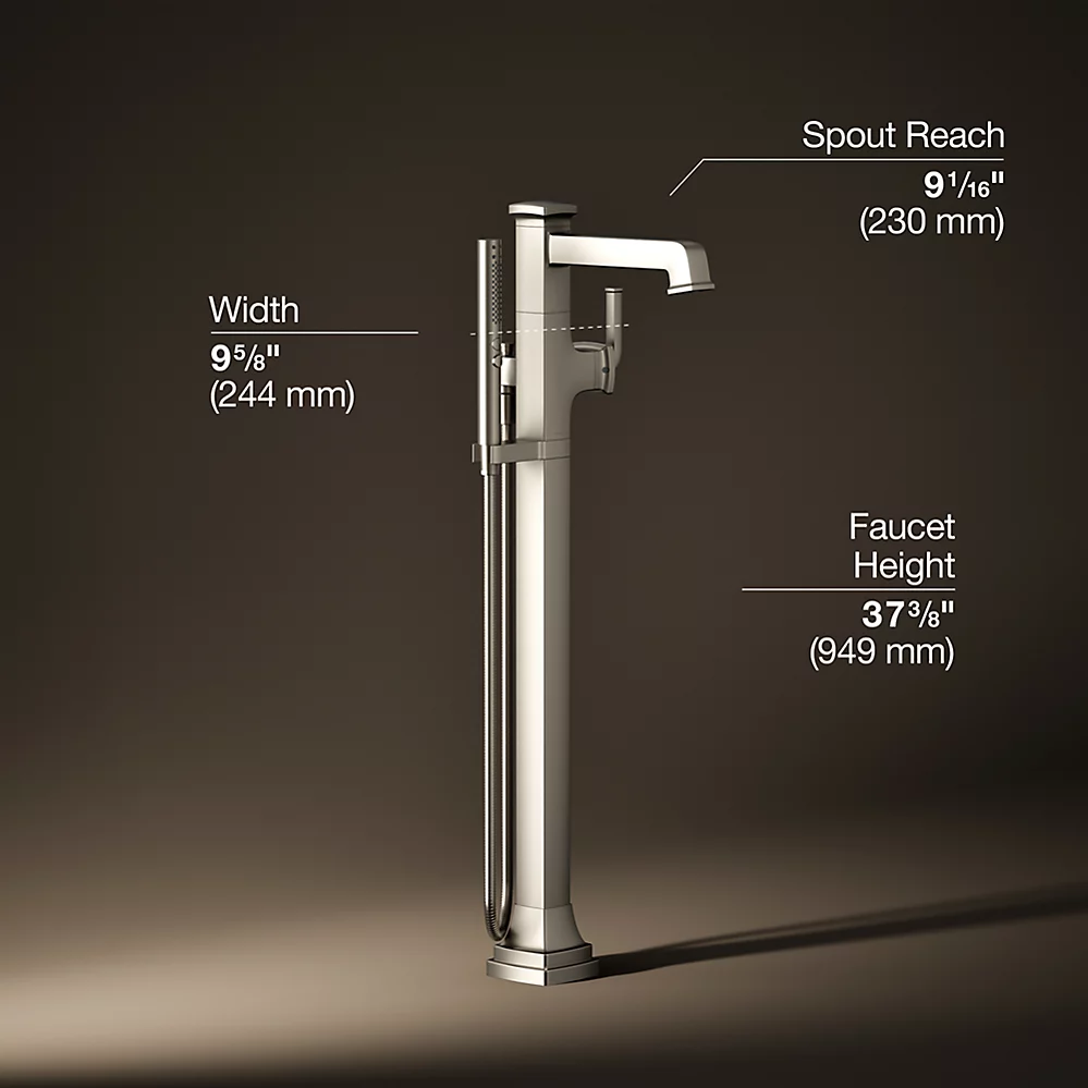 Kohler T27408-4-BN Riff Freestanding Bath Faucet Trim