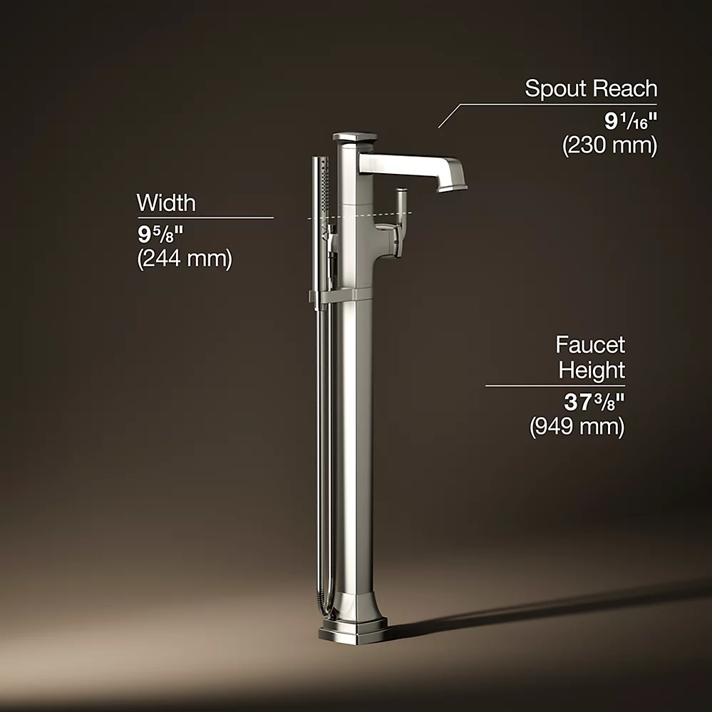 Kohler T27408-4-SN Riff Freestanding Bath Faucet Trim