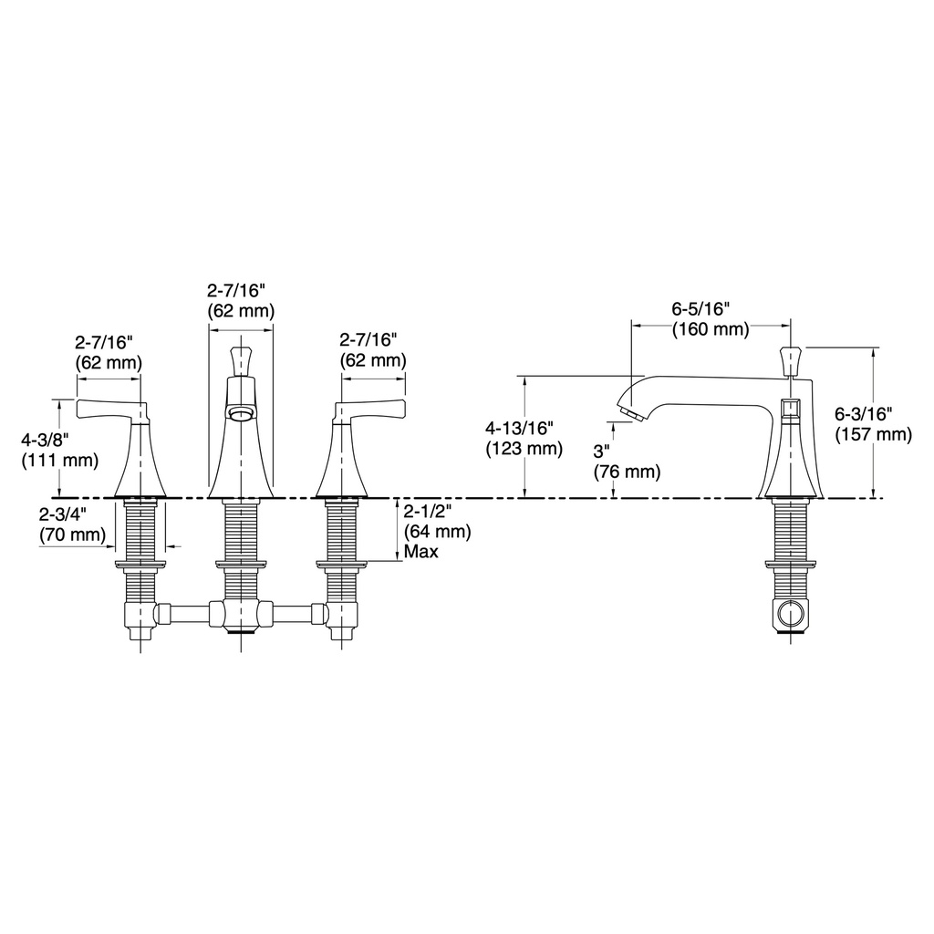 Kohler T428-4V-BN Memoirs Stately D-Mnt Bath Faucet Trim
