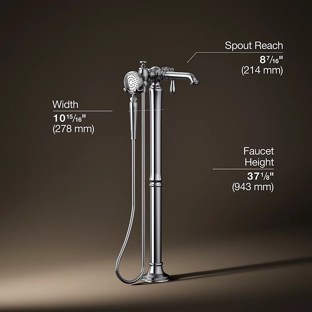 Kohler T72790-9M-CP Artifacts Freestanding Bath Faucet Trim