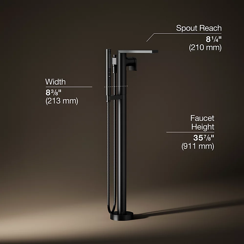 Kohler T73087-4-BL Composed Freestanding Bath Faucet Trim