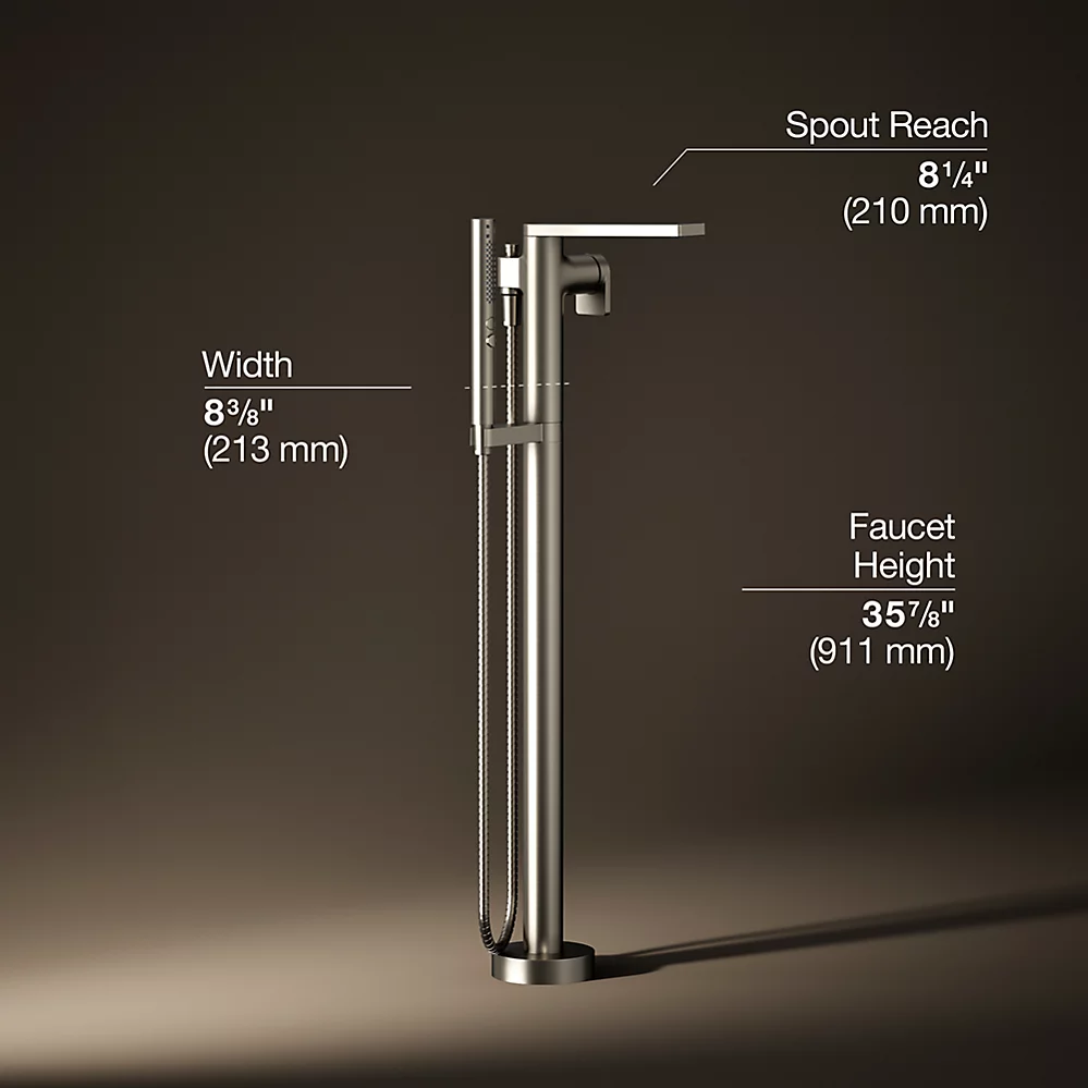 Kohler T73087-4-BN Composed Freestanding Bath Faucet Trim