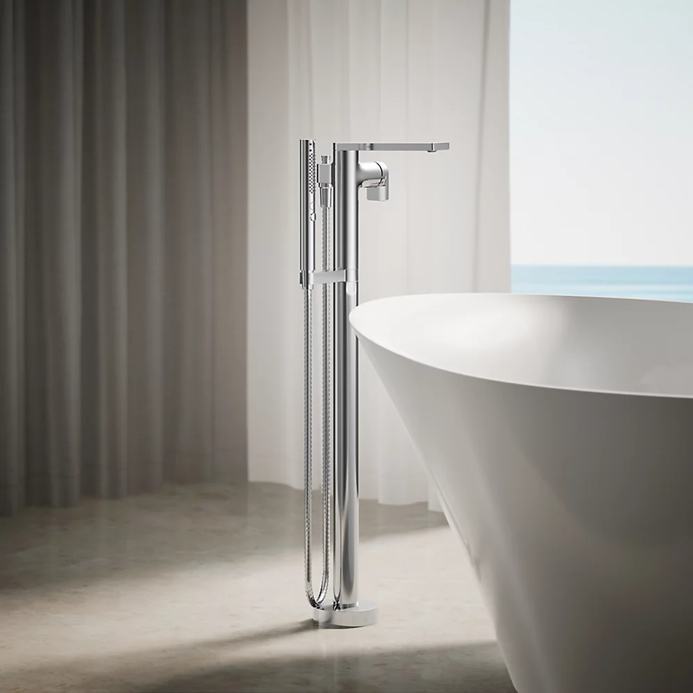 Kohler T73087-4-CP Composed Freestanding Bath Faucet Trim